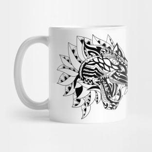 black tiger mask in pattern ecopop Mug